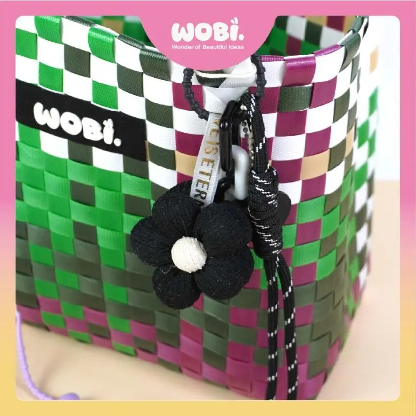 2009 WOBI Flower Versatile Chain Colourful Fashion Lanyard Braided Cord Keychain Accessories Aksesori Beg Pemegang Kunci - Image 3
