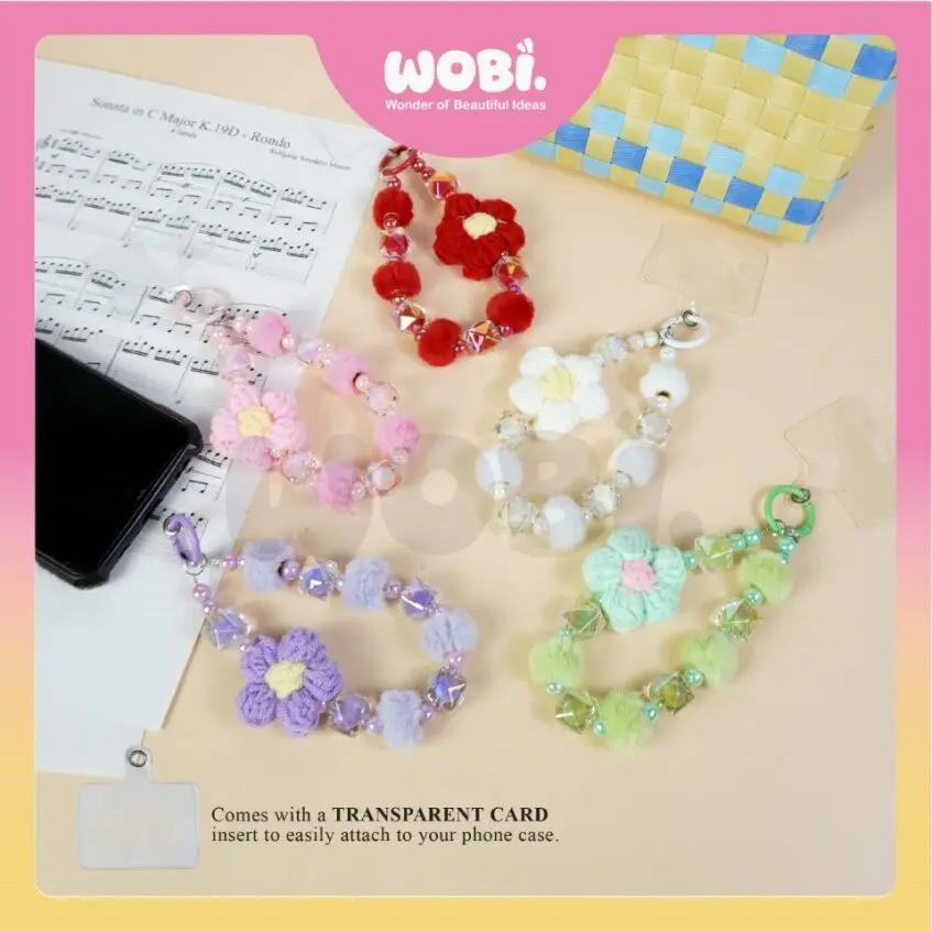 2018 WOBI Crochet Versatile Chain Colourful Fashion Lanyard Jewelry Gifts Handphone Case Hanging Aksesori Telefon Beg - Image 2