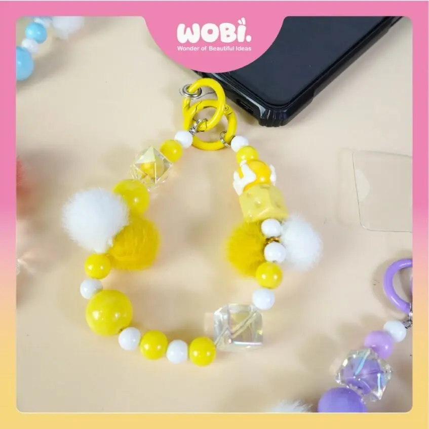 2019 WOBI Pompom Versatile Chain Colourful Fashion Lanyard Jewelry Gifts Handphone Case Hanging Aksesori Telefon Beg - Image 4