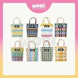 7bb746db2aa67d3ef67e1ec1771085a9.jpeg 2005 WOBI Mini Tote Bag Women Bag Shopping Bag Gift Bag Retail Bag Goodies Bag Wedding Birthday Beg Anyaman Warna Warni
