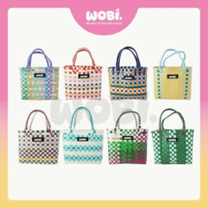 2006 WOBI Medium Tote Bag Women Bag Shopping Bag Gift Bag Retail Goodies Bag Wedding Birthday Beg Anyaman Warna Warni