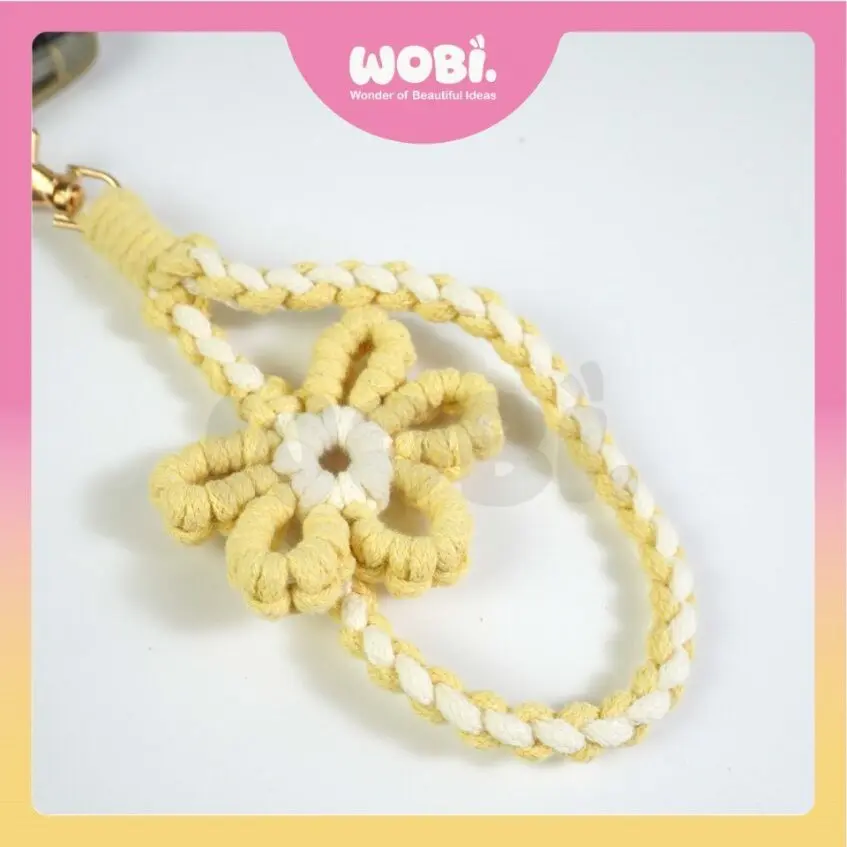 2011 WOBI Crochet Flower Phone Chain Colourful Fashion Lanyard Jewelry Gifts Handphone Case Hanging Aksesori Telefon Beg - Image 5