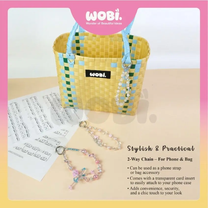 2013-15 WOBI Crystal Versatile Chain Colourful Fashion Lanyard Jewelry Gifts Handphone Case Hanging Aksesori Telefon Beg - Image 3