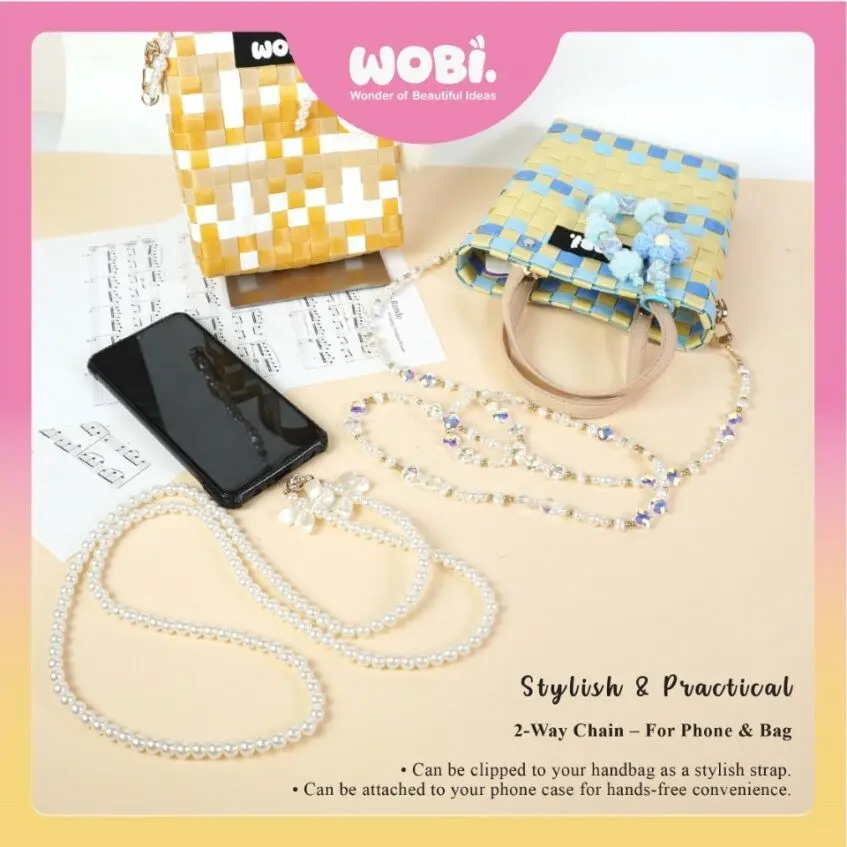 2023-32 WOBI Versatile Long Chain Pendant Crossbody Strap Shoulder Bag Phone Accessories Tali Telefon Beg Sandang Silang - Image 2