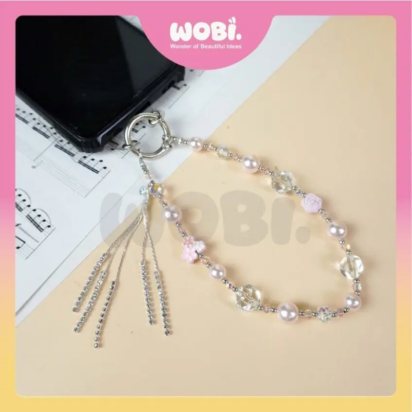 2013-15 WOBI Crystal Versatile Chain Colourful Fashion Lanyard Jewelry Gifts Handphone Case Hanging Aksesori Telefon Beg - Image 4