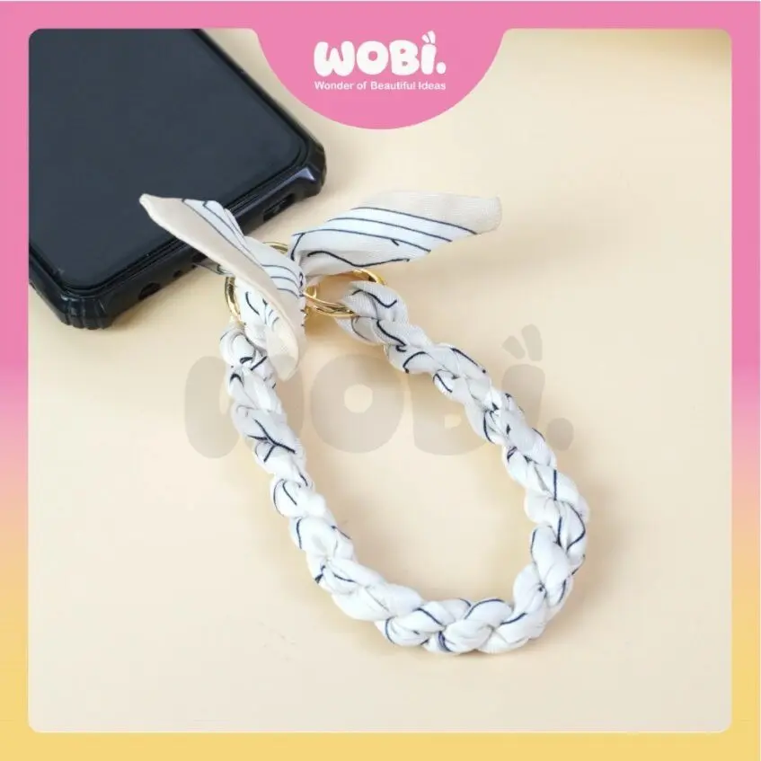 2008 WOBI Scarf Versatile Phone Chain Colourful Fashion Lanyard Jewelry Gift Handphone Case Hanging Aksesori Telefon Beg - Image 3