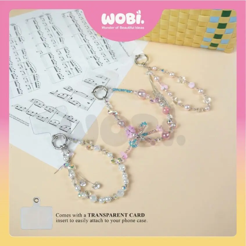 2013-15 WOBI Crystal Versatile Chain Colourful Fashion Lanyard Jewelry Gifts Handphone Case Hanging Aksesori Telefon Beg - Image 2