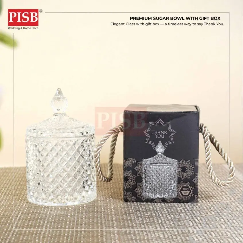 2227-29(48Pcs/72Pcs/Ctn)Premium Sugar Bowl Doorgift Kaca Crystal Glass Doorgift Souvenir Bekas Kaca Goodies Exclusive - Image 4