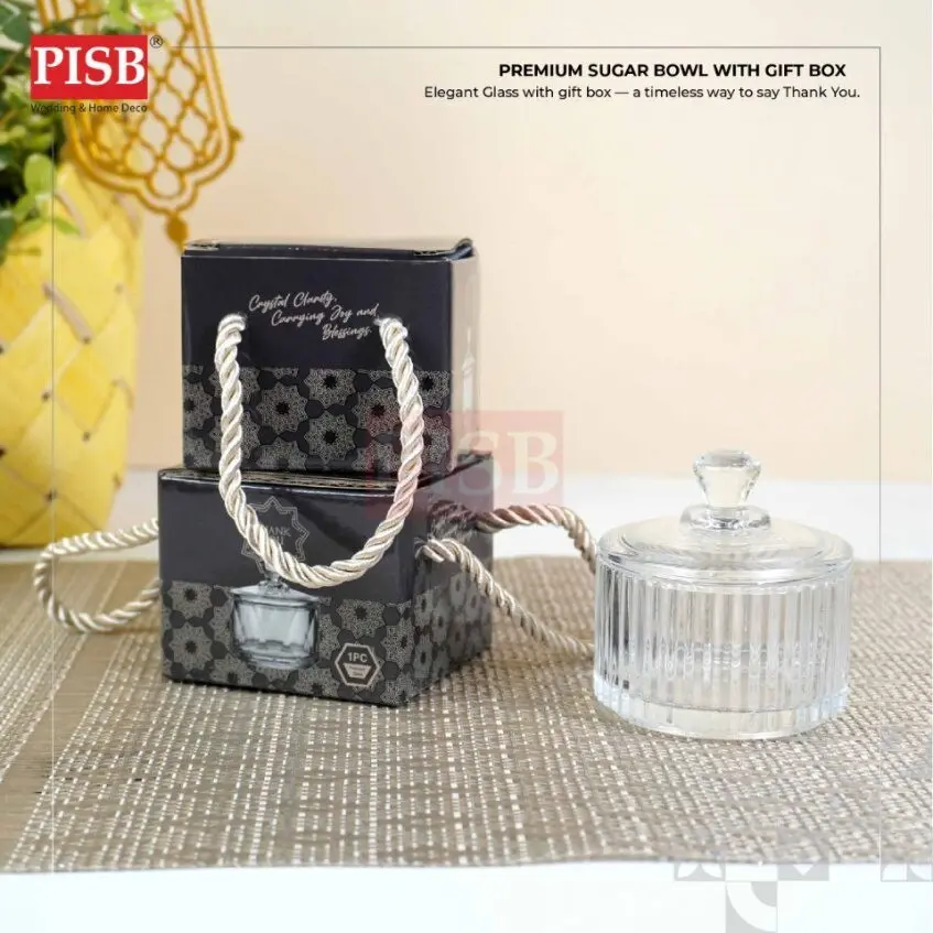 2227-29(1Pcs)Premium Sugar Bowl Doorgift Kaca Crystal Glass Doorgift Souvenir Bekas Kaca Goodies VIP Doorgift Exclusive - Image 2
