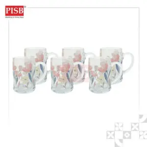 2016 (6Pcs/Box) Floral Glass Mug Set Drinking Glassware Doorgift Souvenir Mug Cawan Gelas Murah Wedding Gift Cup