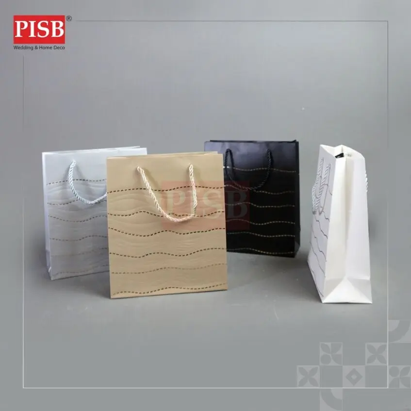 2167/68 (10Pcs/Pkt) Embossed Style Paper Bag Gift Bag Retail Bag Colour Kraft Paper Bag Beg Kertas Wedding Birthday Bag - Image 2