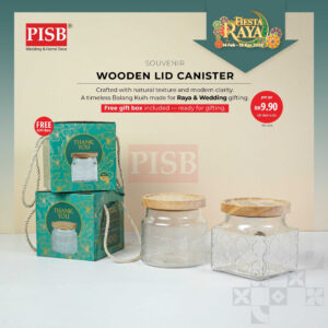 1067/68 Wooden Lid Round Square Canister Spice Container Condiment Bottle Jar Bekas Rempah Balang Kuih Bekas Kuih Raya