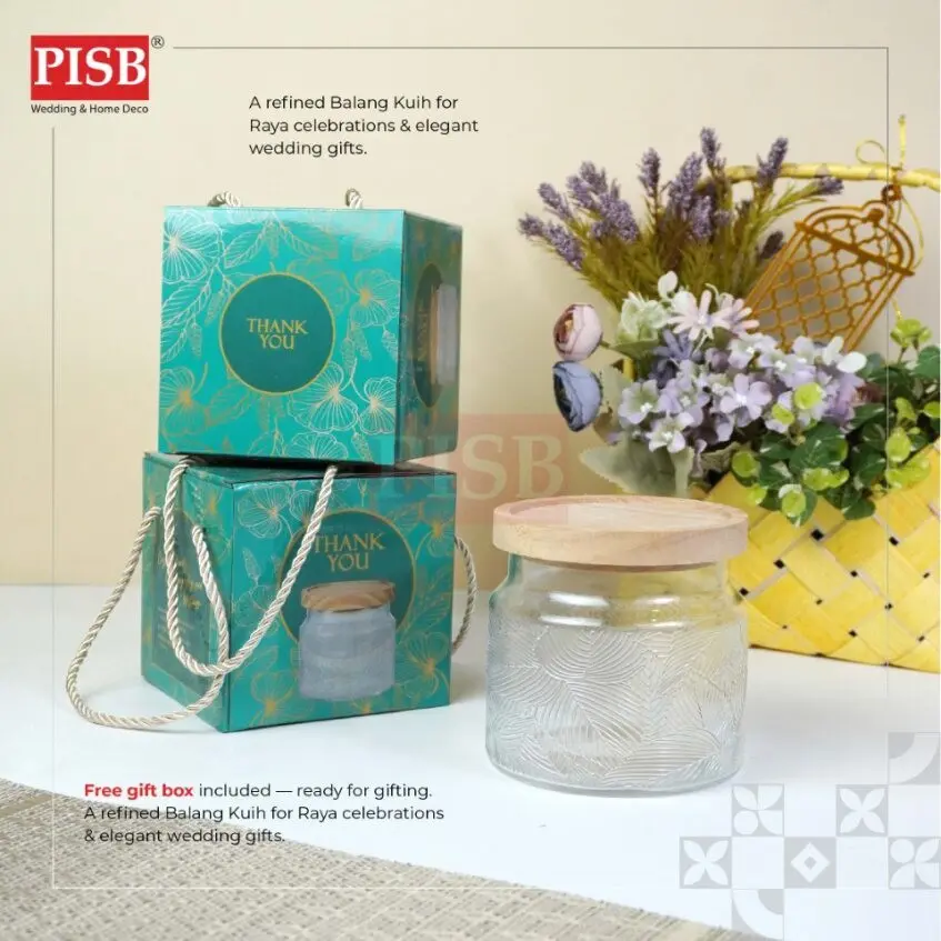 1067/68 Wooden Lid Round Square Canister Spice Container Condiment Bottle Jar Bekas Rempah Balang Kuih Bekas Kuih Raya - Image 5