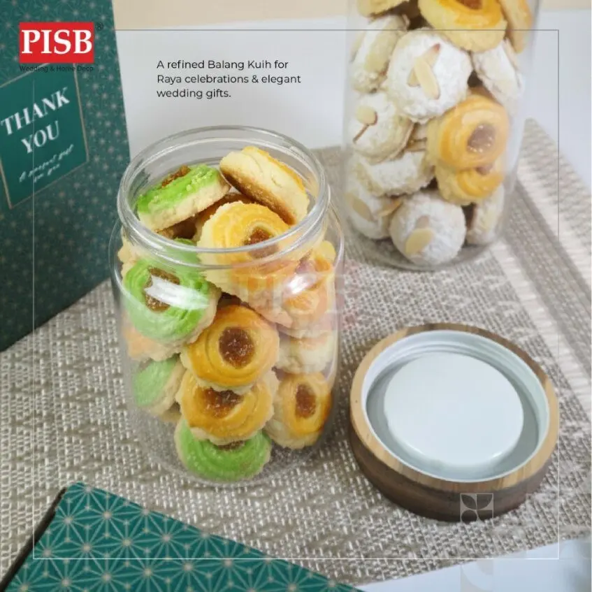 1065/66 Screw-Lid Wooden Canister Airtight Spice Container Condiment Bottle Jar Bekas Rempah Balang Kuih Bekas Kuih Raya - Image 5