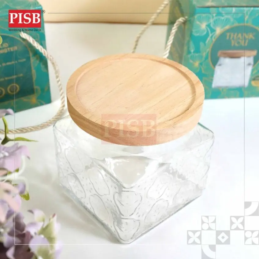 1067/68 Wooden Lid Round Square Canister Spice Container Condiment Bottle Jar Bekas Rempah Balang Kuih Bekas Kuih Raya - Image 7