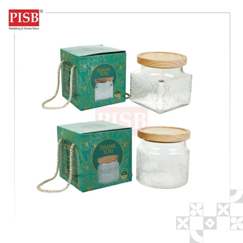 1067/68 Wooden Lid Round Square Canister Spice Container Condiment Bottle Jar Bekas Rempah Balang Kuih Bekas Kuih Raya - Image 3