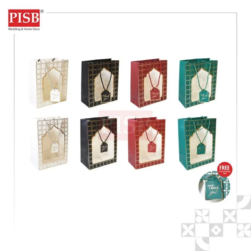 2169/70 (10Pcs/Pkt) Lantern Embossed Paper Bag Raya Bag Gift Bag Color Kraft Paper Bag Beg Kertas Wedding Birthday Bag