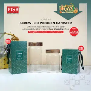 96fc8bc560e1f05271b8938d896765ba.jpeg 1065/66 Screw-Lid Wooden Canister Airtight Spice Container Condiment Bottle Jar Bekas Rempah Balang Kuih Bekas Kuih Raya