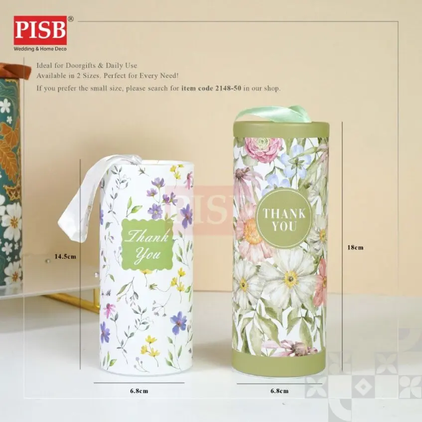 2155(102Pcs/Ctn)Souvenir Premium Floral Car Tissue Facial Tisue Cylinder Tissue Box Tisu Kereta Tisu Kotak Doorgift Tisu - Image 9