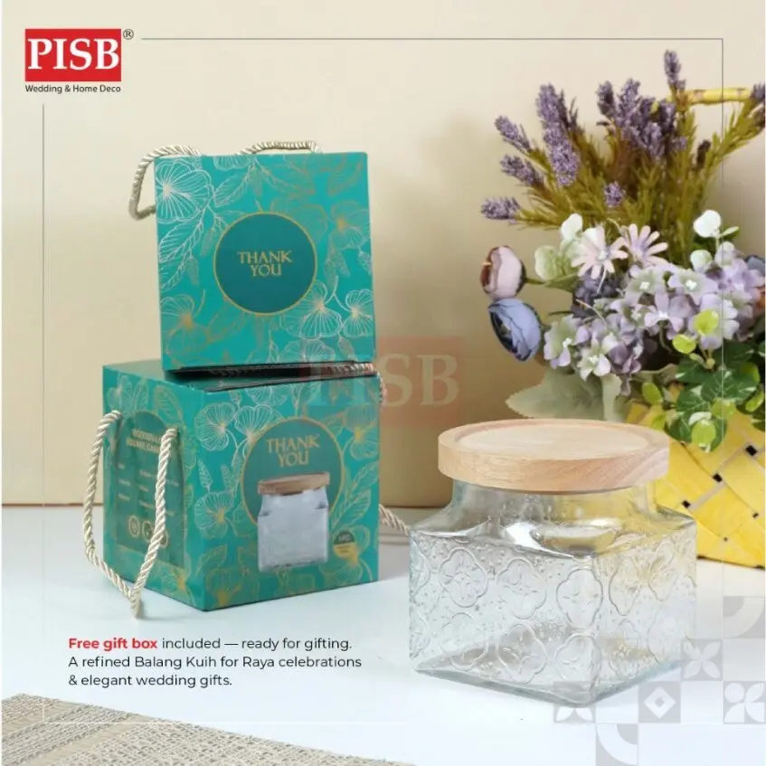 1067/68 Wooden Lid Round Square Canister Spice Container Condiment Bottle Jar Bekas Rempah Balang Kuih Bekas Kuih Raya - Image 4