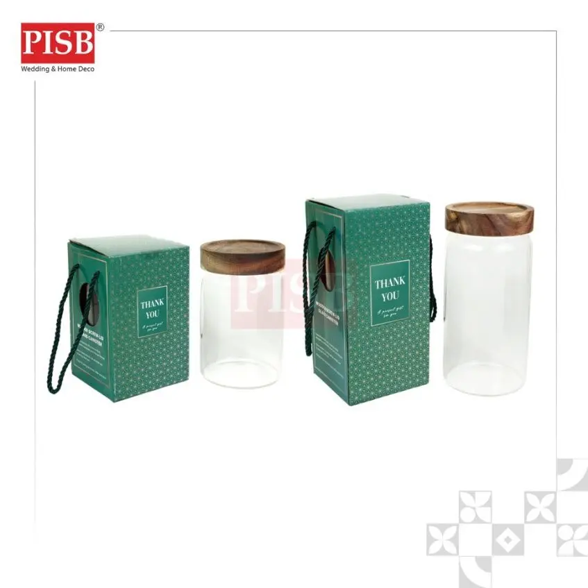 1065/66 Screw-Lid Wooden Canister Airtight Spice Container Condiment Bottle Jar Bekas Rempah Balang Kuih Bekas Kuih Raya - Image 3