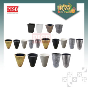 2831/32/33/38 Black/White/Gold/Grey/Silver Plastic Vase Tree Pot Pasu Hiasan Indoor Outdoor Home Decor