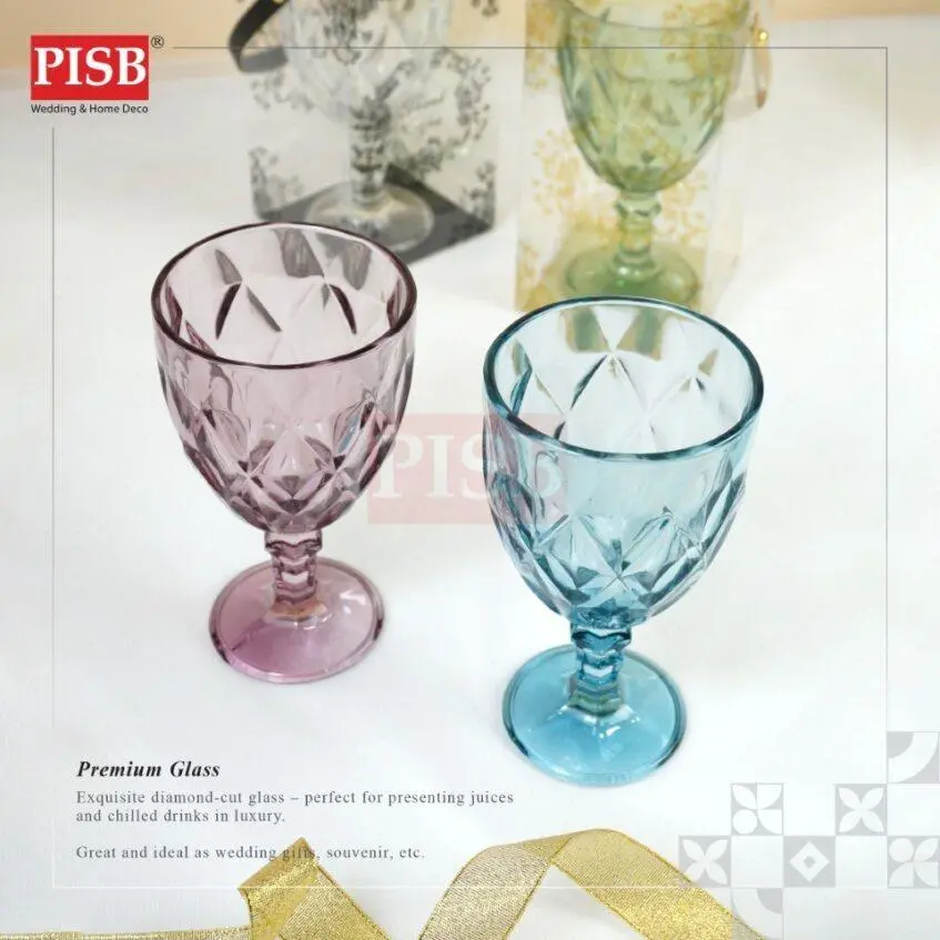 2010(100Sets/Ctn)Bundle Deal Colour Glass With PVC Gift Box Dessert Cup Drinking Glassware Doorgift Souvenir Cawan Gelas - Image 4