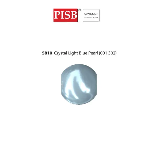 5810 SWAROVSKI CRYSTAL ROUND PEARL 001 302 CRYSTAL LIGHT BLUE PEARL