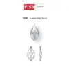 2205 7.5MM 4PCS SWAROVSKI FLAME FLATBACK RHINESTONES