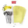 2117-2121 (20Pcs/Pkt) Flower Printed Spoon Fork Souvenir Door Gift Set With Handle