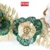 2194 Metal Flower Leaf Design Wall Art Decor