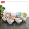 2140/41 12PCS Flower Motif Design Bohemia Turkish Ceramic Bowl With PVC Handle Box/Set Wedding Doorgift Mangkuk Seramik