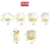 1014/24/25/26/27/28 Square Cube Gold Silver PVC Gift Box With Handle (10Pcs/Pkt)