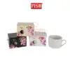 2303-05 Ceramic Mug With Flower Printed Handle Box/Set Doorgift Mug Dengan Kotak (6Pcs/Pkt)
