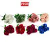 Q010456 44CM Velvet Fragrance Rose Bush (7 Pcs/Stalk)