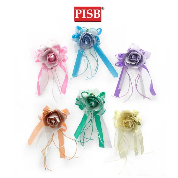 XH1011 11*22CM Handmade Ribbon Flower Rosette