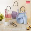 2132-35 (10Pcs/Pkt) Transparent Bag With Button Goodies Bag Wedding Plastic Doorgift Bag Beg Goodies Wedding Gift Bag