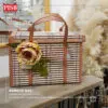 45399641d4d557b14337adef50d2caf8.jpeg 2032-35 Bamboo Bag Picnic Woven Basket Rattan Grass Foldable Bamboo Basket Handwoven Storage Basket Beg Buluh Rotan