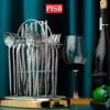 475032333e68f09d439e25140ba22b7b-1.jpeg WD1169 24Pcs Stainless Steel Nordic Cutleries Viral Sudu Kayangan Sudu Hotel Dinnerware Set Sudu Spoon Set