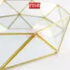 SSH1072/73 Nordic Glass Copper Triangle Geometric Storage Jewelry Box