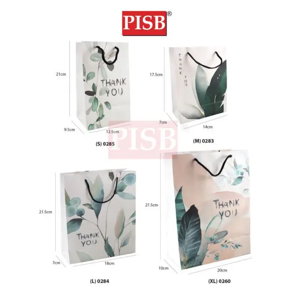 4c36740ce8f0d46ef107291d23469b48.jpeg 0283-60 (10Pcs/Pkt) Premium Leaf Design Gift Bag Paper Bag