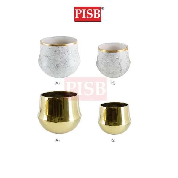 4f70b29977371dc386e2168cdf87ea07.jpeg HC7030/31 Marble/Plating Gold Ceramic Decorations Craft Vase Ornament Pasu Bunga