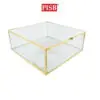 SSH1055/56/57/71 Golden Vintage Glass Square Jewelry Box
