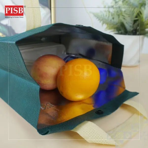 7178 (10Pcs/Pkt) Insulated Button Bag Non Woven Bag Lunch Bag Picnic Bag Insulation Foil Bag Doorgift Bag Goodies Bag