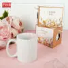2308/11 (6Pcs/Pkt) Ceramic Mug With Flower Printed Handle Box/Set Doorgift Souvenir Mug Cawan Murah/Wedding Gift Mug