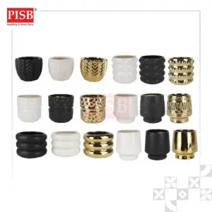 7091-96 White/Black/Gold Ceramic Decorations Craft Vase Ornament Pasu Seramik Pasu Bunga High Quality Vase Home Decor