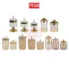 560bf5c5b7f732cd3d23fa87b73d9e5f.jpeg 1198/1199/1200/1218/1219 Goldish Acrylic Canister Spice Container Condiment Bottle Jar Bekas Rempah Balang Kuih