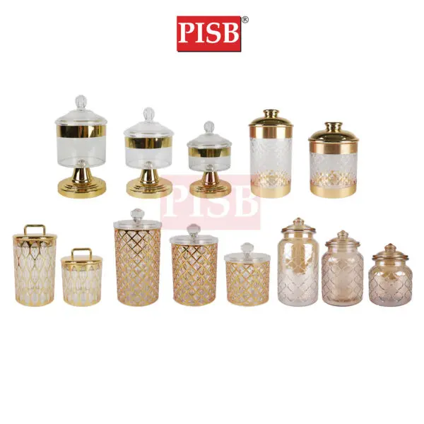 560bf5c5b7f732cd3d23fa87b73d9e5f.jpeg 1198/1199/1200/1218/1219 Goldish Acrylic Canister Spice Container Condiment Bottle Jar Bekas Rempah Balang Kuih
