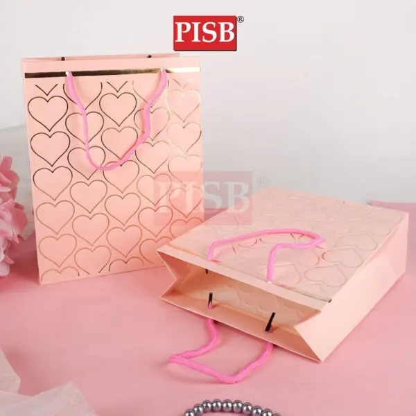 5868248a25cb4f86740db6d6be3a39e7.jpeg 0454/0455 (10Pcs/Pkt) Premium Heart Design Gift Bag Paper Bag
