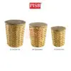 1064 Round Rattan Style Rattan Top Console Table